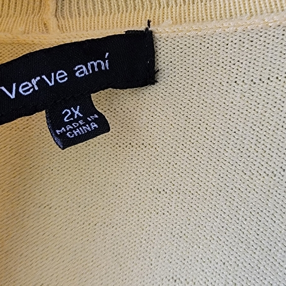 Verve Ami loose fitting yellow cardigan, 2XL - Picture 2 of 4